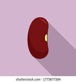 Ikone der Bio-Niere. Flache Illustration von organischen Nierenbohnen, Vektorsymbol für Webdesign