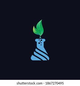Organic lab logo icon vector.