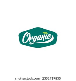 Diseño de etiquetas orgánicas. Vector de logotipo orgánico. Logotipo de comida orgánica