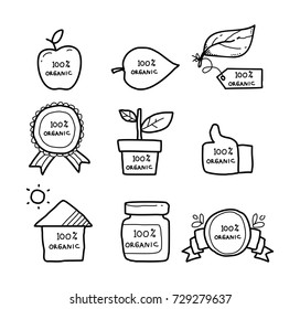 organic label doodle