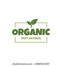 Organic label, logo. Organic, natural product concept.
