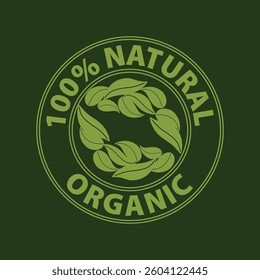 Organic Label Logo Template,  Ecologic food stamps. Organic natural food labels 