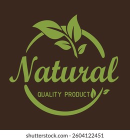 Organic Label Logo Template,  Ecologic food stamps. Organic natural food labels 