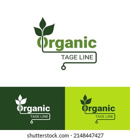Organic Label. Natural Sticker. Leaf Green Vector. Leaf green icon, design modern,for food market, ecommerce, organic products 