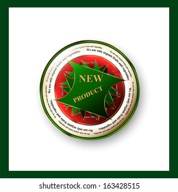 Organic label on the white background