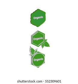 Organic label. vector