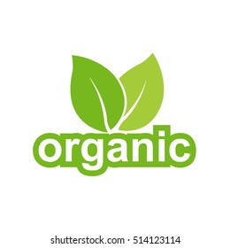 Organic label, vector illustration