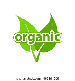 Organic label, vector illustration