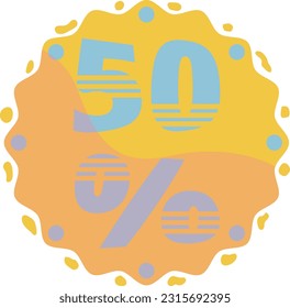 Organic Labels Circle Stripes Simple Special Sale Style