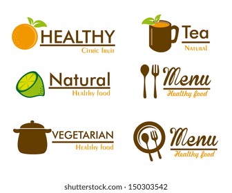 organic labels over white background vector illustration 