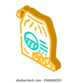 organic laundry soap detergent isometric icon vector. organic laundry soap detergent sign. isolated symbol illustration