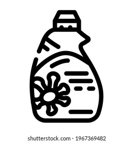 organic laundry soap detergent line icon vector. organic laundry soap detergent sign. isolated contour symbol black illustration