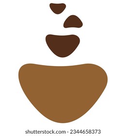 Organic leaf abstract vector element