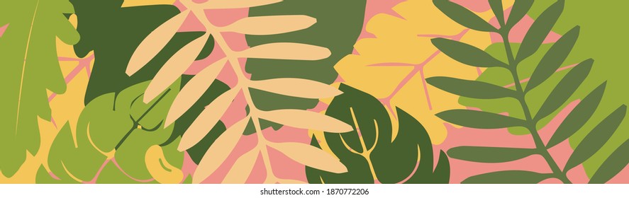 organic leaf background in pastel friendly colors