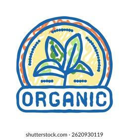 organic leaf doodle icon sketch vector. organic leaf sign. isolated symbol illustration