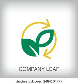 Organic leaf formation modern logo. Unique color transitions. company reward cycle success logo template. vector