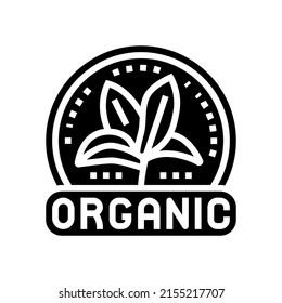 organic leaf glyph icon vector. organic leaf sign. isolated contour symbol black illustration