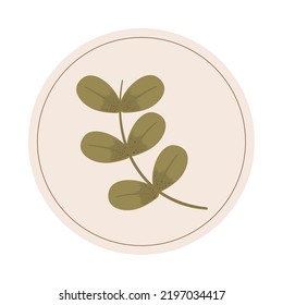 icono de hoja orgánica aislado plano