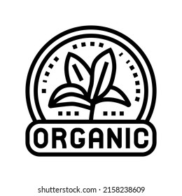 organic leaf line icon vector. organic leaf sign. isolated contour symbol black illustration