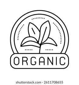 organic leaf line icon vector. organic leaf sign. isolated contour symbol black illustration
