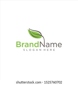 Organic Leaf line Logo Designs Inspiration