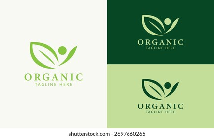 Organic Leaf Logo Design for Eco-Friendly Brands and Green Products