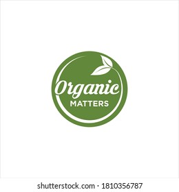 organic leaf logo design silhouette icon vector