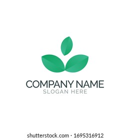 Organic leaf logo design | leaf logo | leaf logo design template