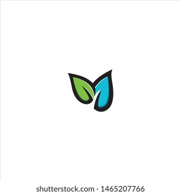 Organic leaf logo design vector, organic leaf icon
