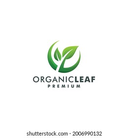 Organic leaf logo design vector. nature leaves 