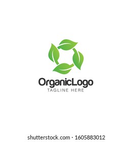 Organic Leaf Logo and Icon Vector Template