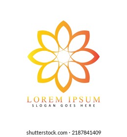 Organic leaf logo set with luxury leaf rotating cycle vector concept design.