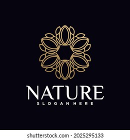 Organic leaf logo set with rotating cycle vector concept design luxury leaf Organic leaf logo design with rotating cycle concept luxury leaf rotating graphic
