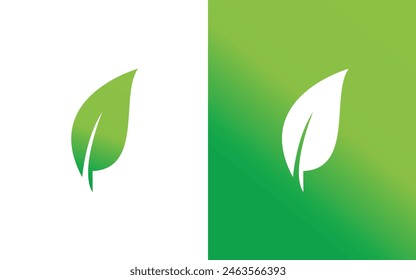 Organic leaf logo vector. Nature eco Leaf logo