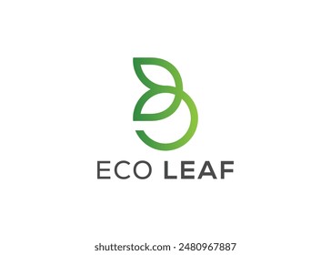 Organic leaf logo vector. Nature eco Leaf logo