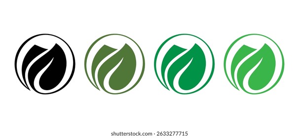 Organic leaf logo vector. Nature eco Leaf logo.