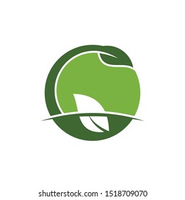 Organic leaf  logo vector template