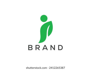 Organic leaf man logo vector. Nature man and eco life logo. Healthcare logo design vector template