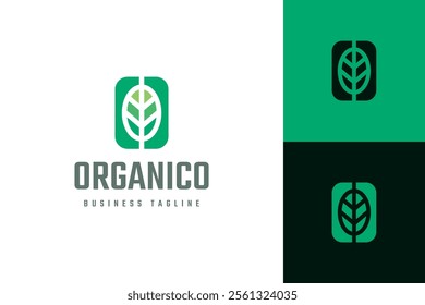organic leaf o letter logo vector