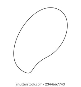 Organic leaf outline vector element