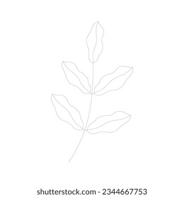 Organic leaf outline vector element