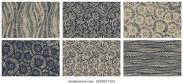 Patrón de hoja orgánica. Hojas De Bambú De Textura Ornamental. Patrón floral sin fisuras. Fondo de la rama de la palma. Naturaleza floreciente del jardín de verano. Textil tropical, adorno de tela.