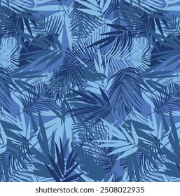 
 Organic Leaf Pattern. Branch with Leaves Ornamental Texture. Floral Seamless vector. Palm Branch Background, leaf design, men pattern, swim, summer 