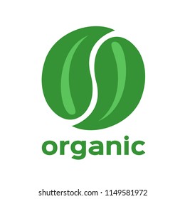 organic leaf and vegetable icon vector / food