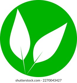 Organic leaves in a circle. Ideal for an icon or a logo