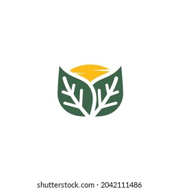 organic leaves icon vector design template web