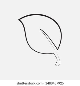 Organic Leaves, Nature. Flat Vector Icon illustration. Simple black symbol on white background. Organic Leaves, Nature sign design template for web and mobile UI element