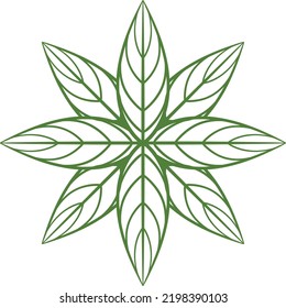 organic leaves for template creation elements