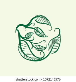 Organic leaves vector illustration