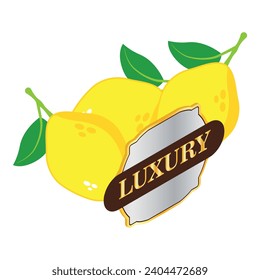 Organic lemon icon isometric vector. Bright yellow fresh lemon and luxury sign. Quality concept, food, organic fruit